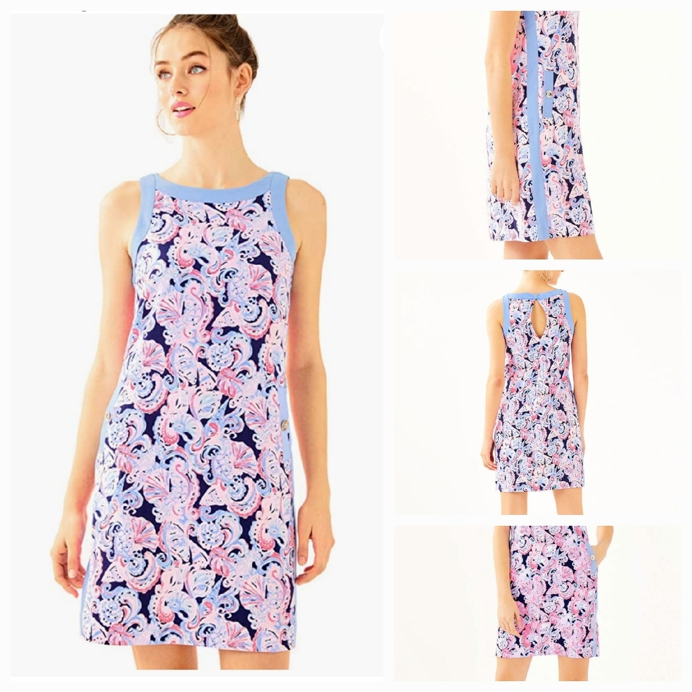 Lilly Pulitzer Angie Stretch Shift EUC/LN Its For Shore Size 16 *pockets!*